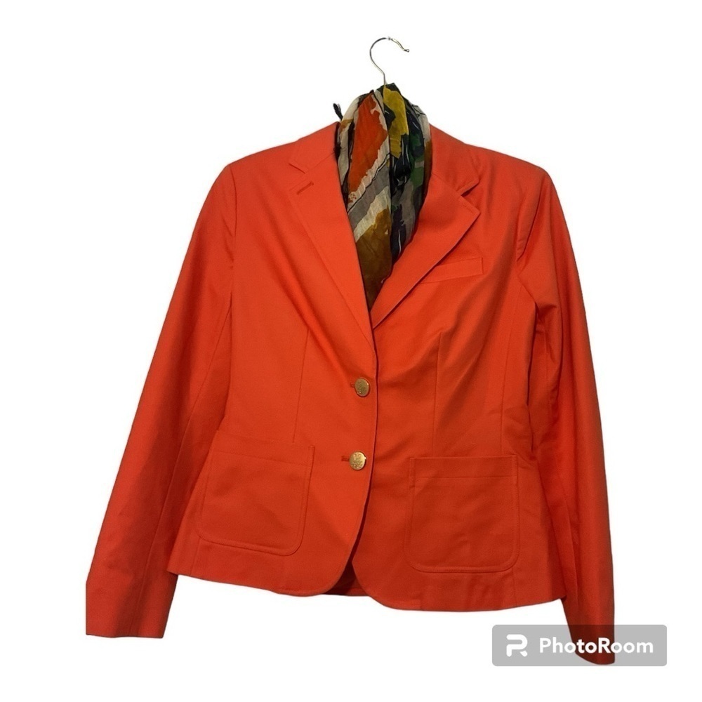 Ralph Lauren Bright Orange Two-Button Blazer
